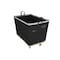 Steele Canvas Basket 10 BU Permanent Truck Black Vinyl w/Grey Vinyl - 5in Casters 9210VBLKVGRYW5 - alternate 1
